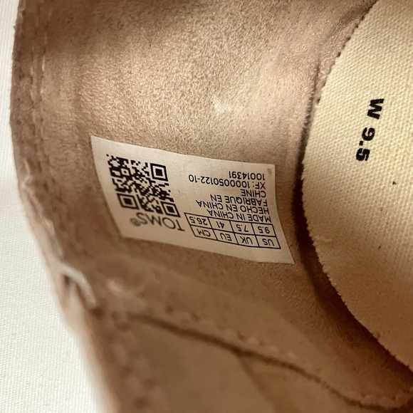 Toms Women's Blush Suede Espadrille Flats Moccasin Loafers, Size 9.5 W - Picture 8 of 9